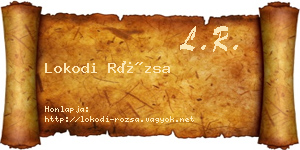 Lokodi Rózsa névjegykártya