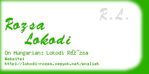 rozsa lokodi business card